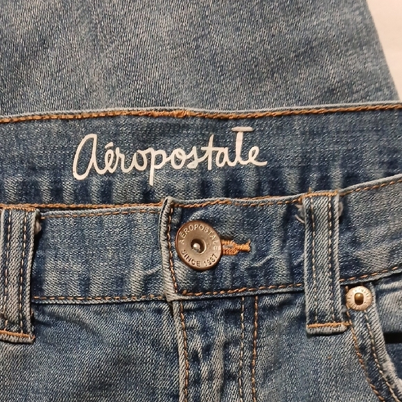 Aeropostale Women's Light Blue Ripped Skinny Jeans - Picture 4 of 4